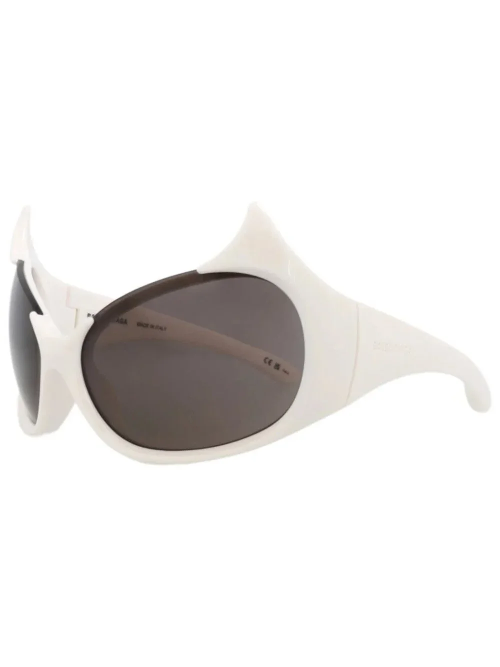 New Balenciaga Women's Sunglasses Shield Wrap Bio Injection Frame Ivory Ivory